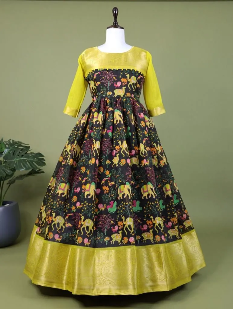 Trendy Kalamkari South Gown