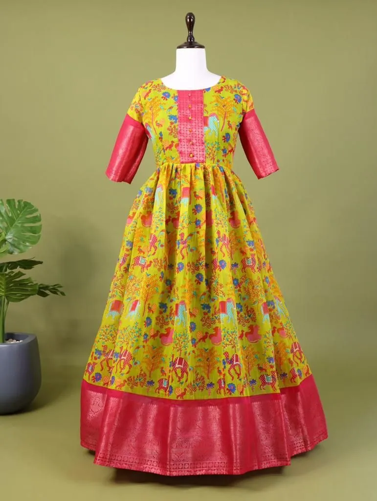 Trendy Kalamkari South Gown