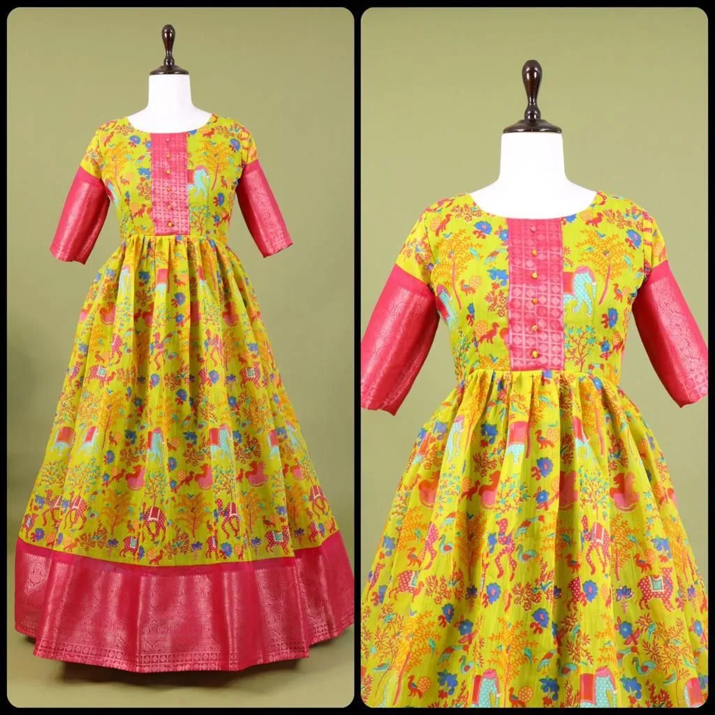 Trendy Kalamkari South Gown