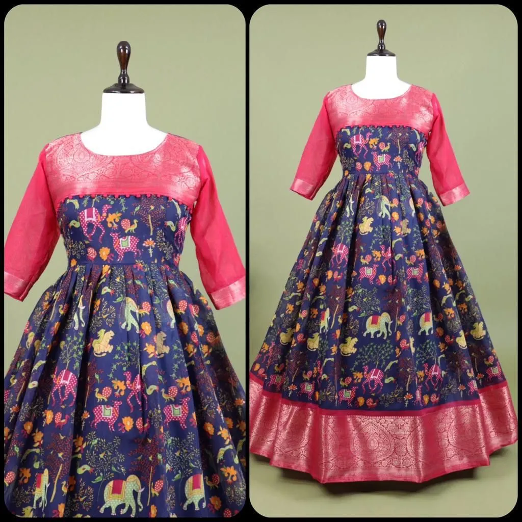 Trendy Kalamkari South Gown