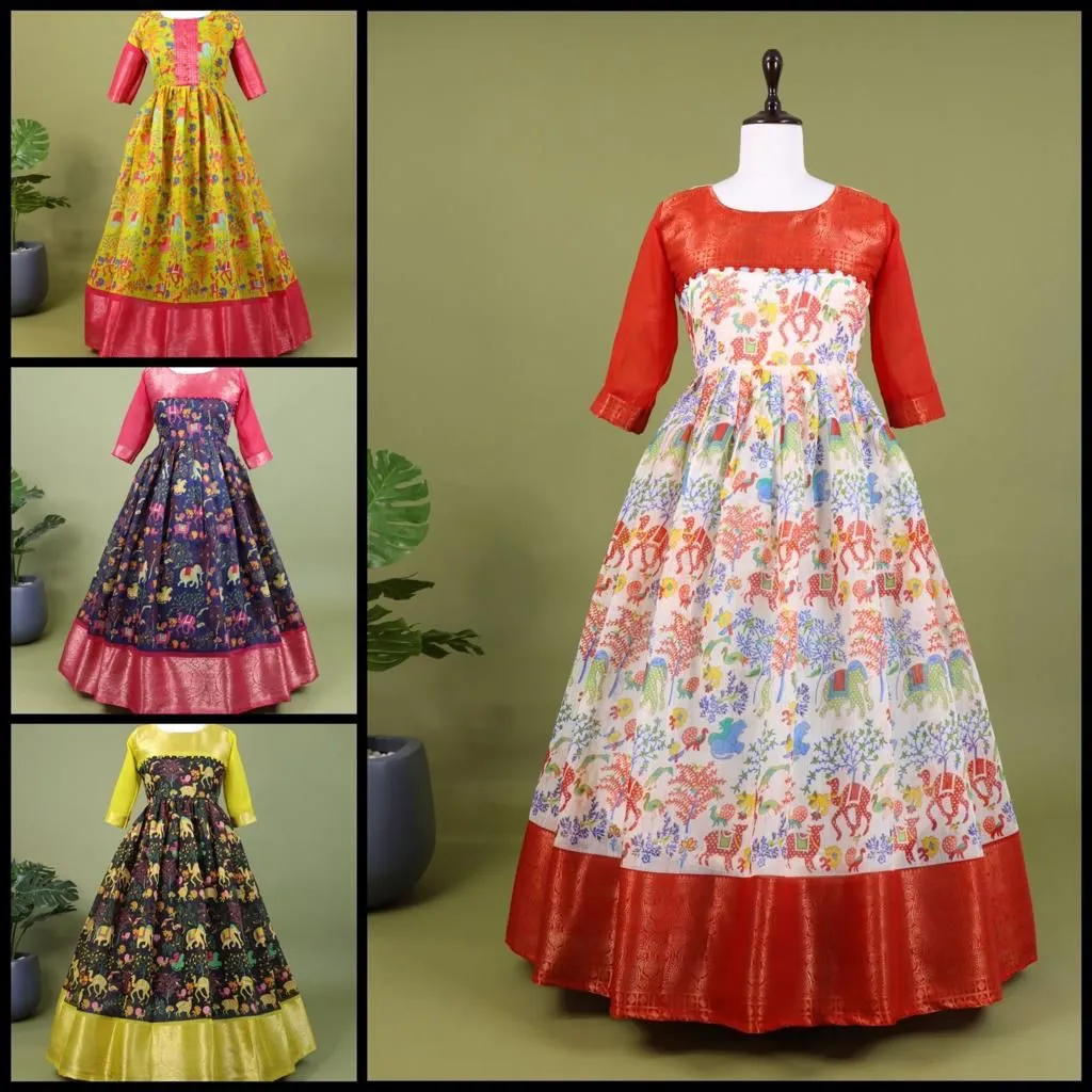 Trendy Kalamkari South Gown