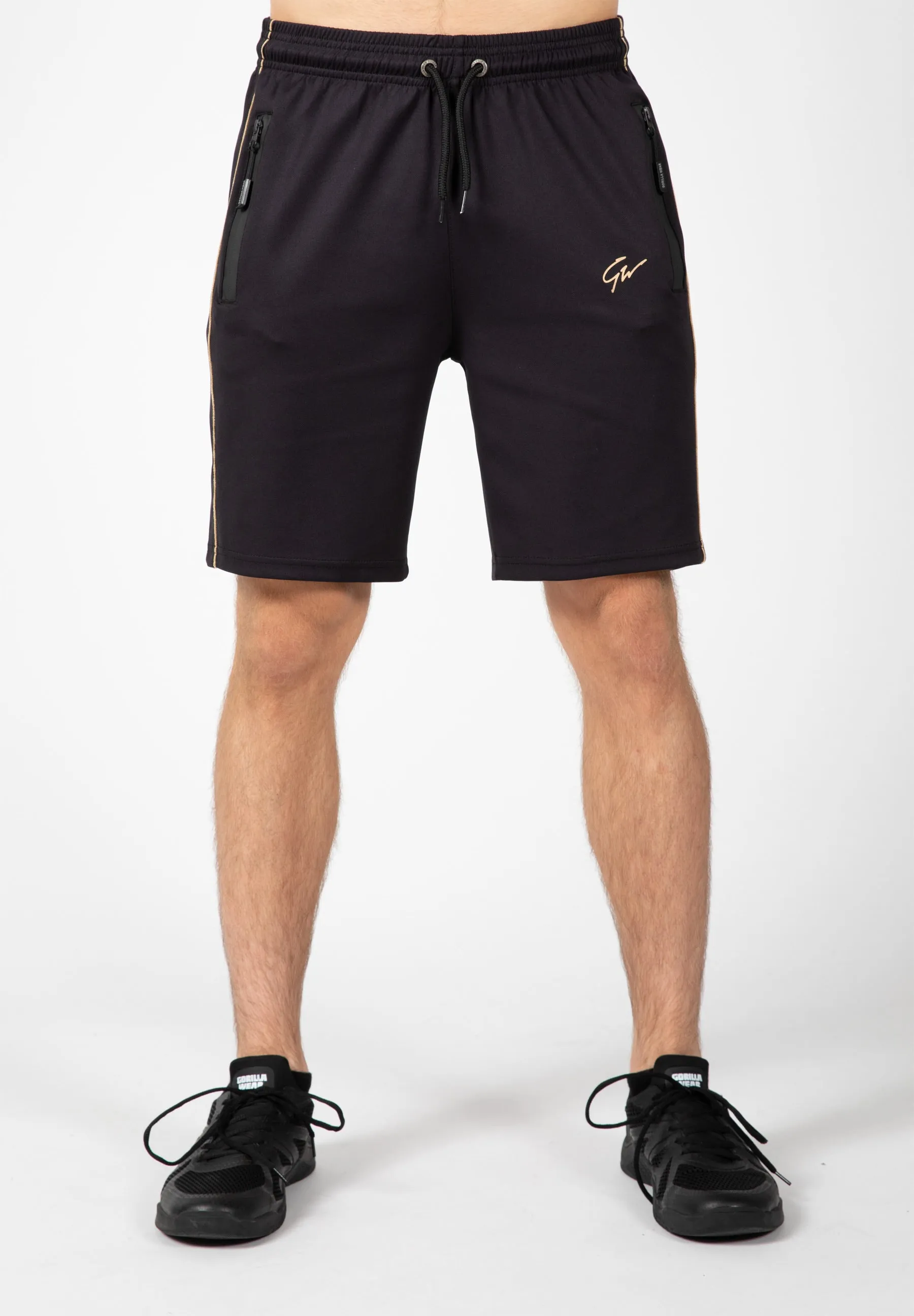 Wenden Track Shorts -Black/Gold