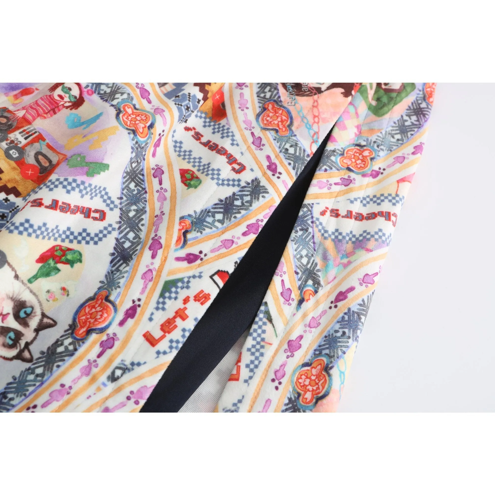 Women Overall Print Wrap Midi Skirt - Pattern