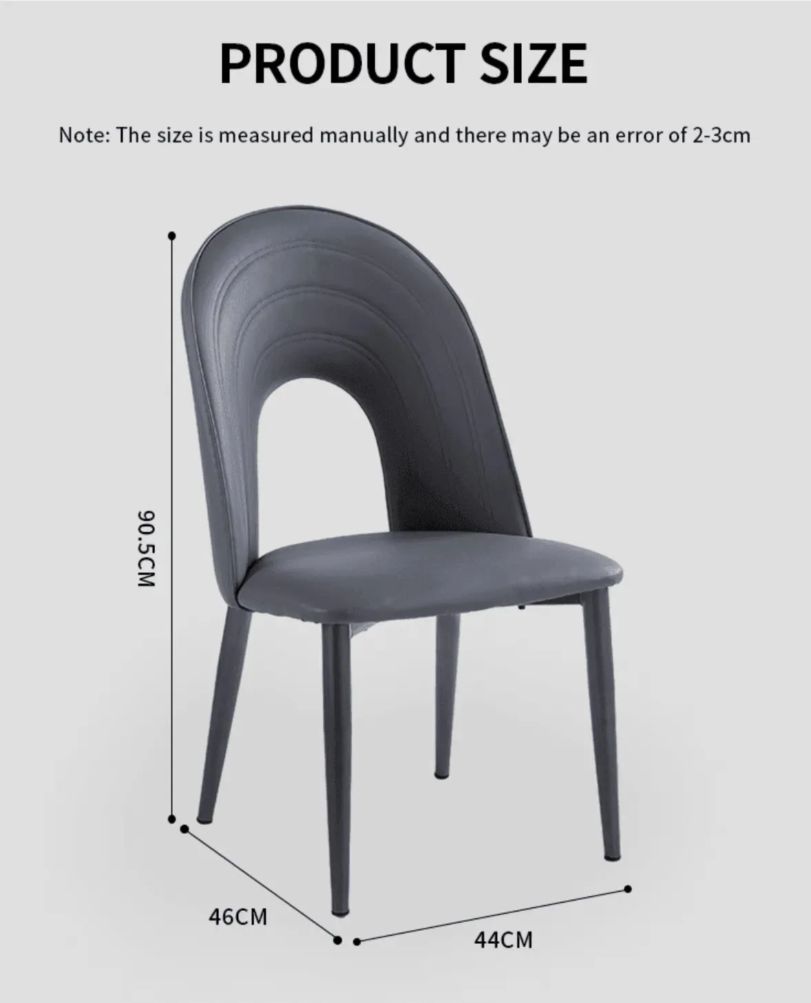 Wooden Twist Ozone Design PU Leather Dining Chair with Metal Legs Modern Stylish Accent Chair for Elegant Living Room