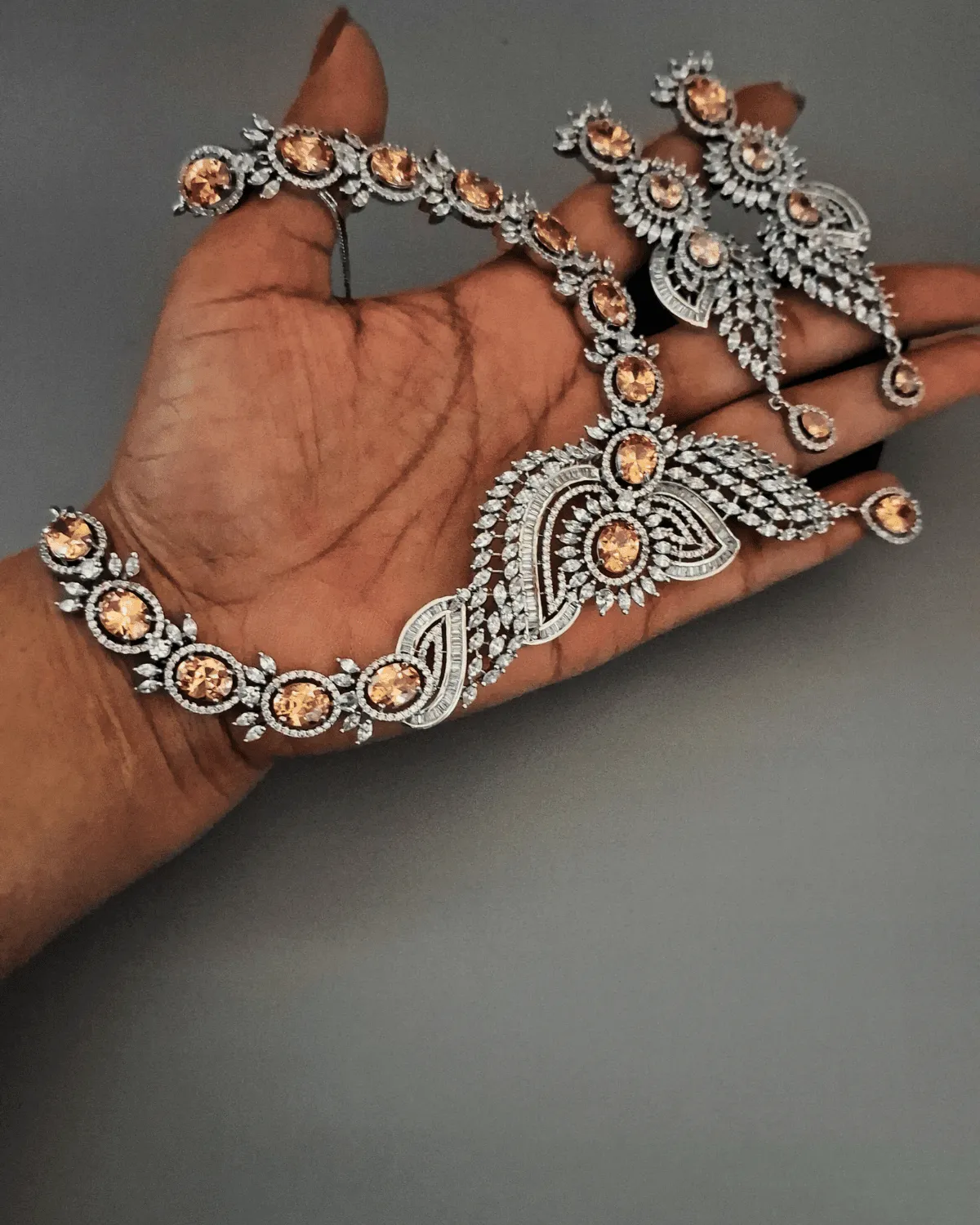 Zevarly Kshiti AD Necklace Set
