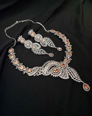 Zevarly Kshiti AD Necklace Set