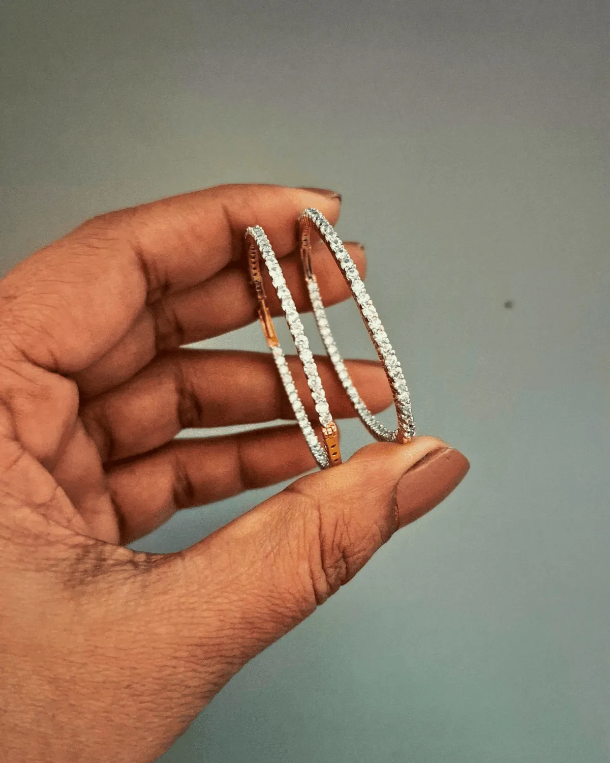 Zevarly Saanvika Ad Slick Hoop Earrings